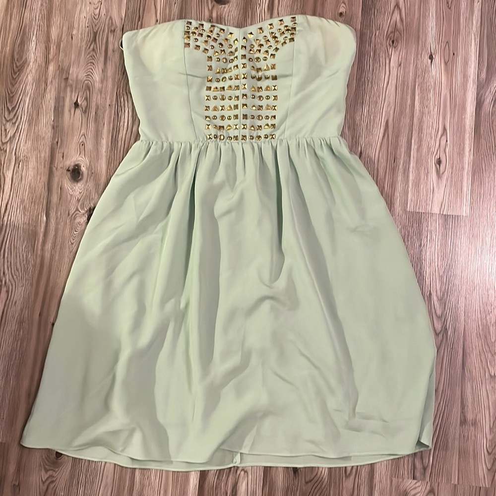 Mint Green Strapless Dress
